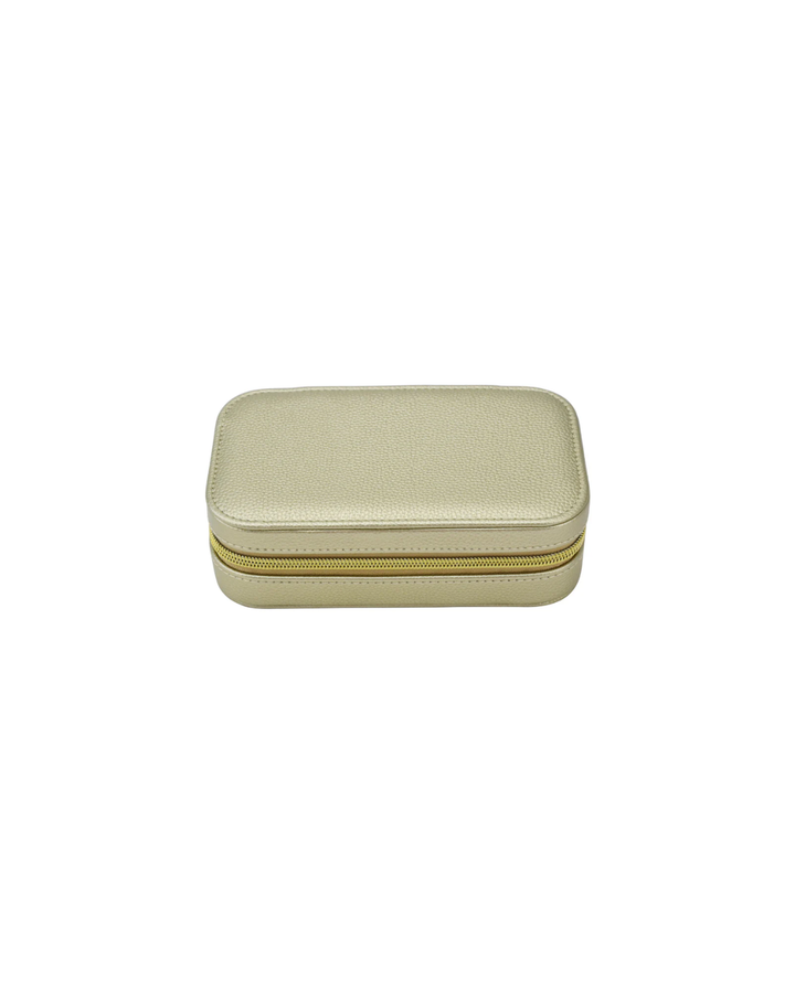 Brouk Leah Rectangle Travel Jewelry Case, Gold