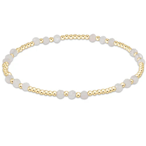 Gemstone Gold Joy Pattern 3mm Bead Bracelet