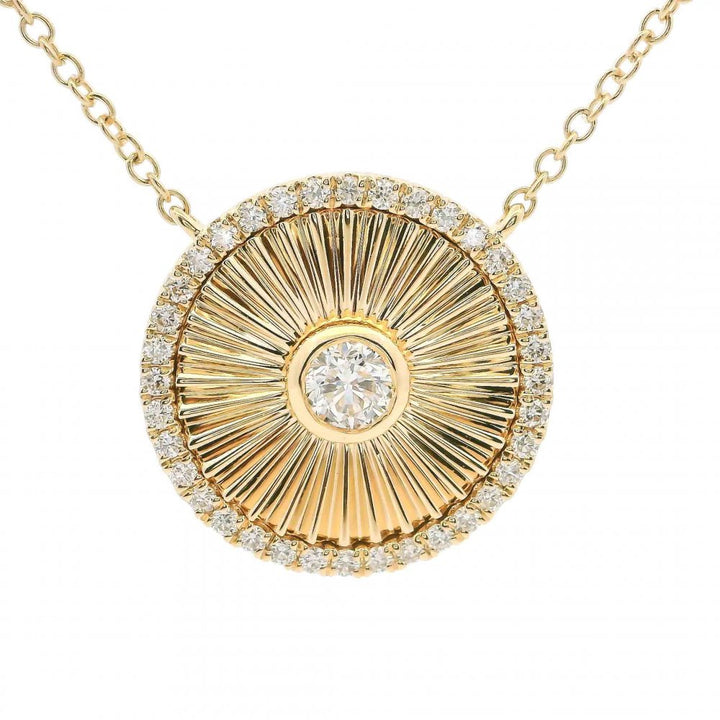 Petite Round Diamond Medallion Necklace
