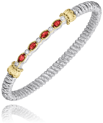 VAHAN Ruby and Diamond Bracelet, 4MM Closed Bracelet