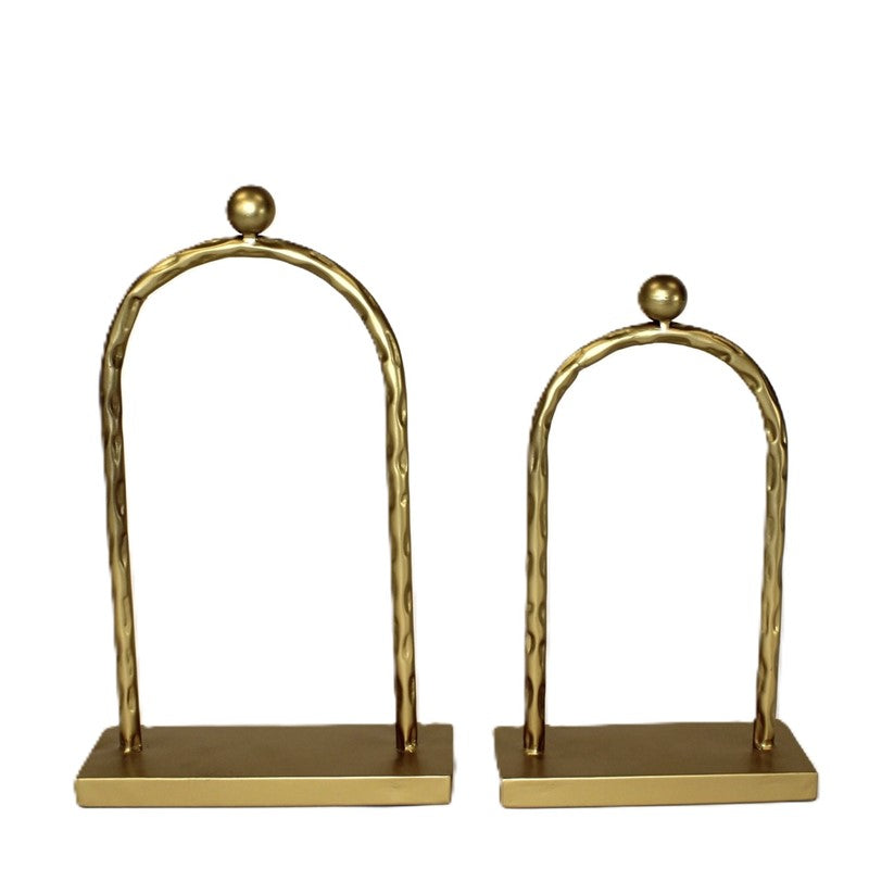 Trade Cie Arched Metal Ornament Display, Gold