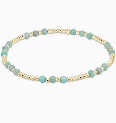 Gemstone Gold Joy Pattern 3mm Bead Bracelet