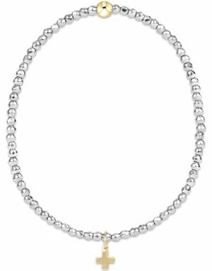 enewton Faceted Hematite 2mm Bead Bracelet - Signature Cross