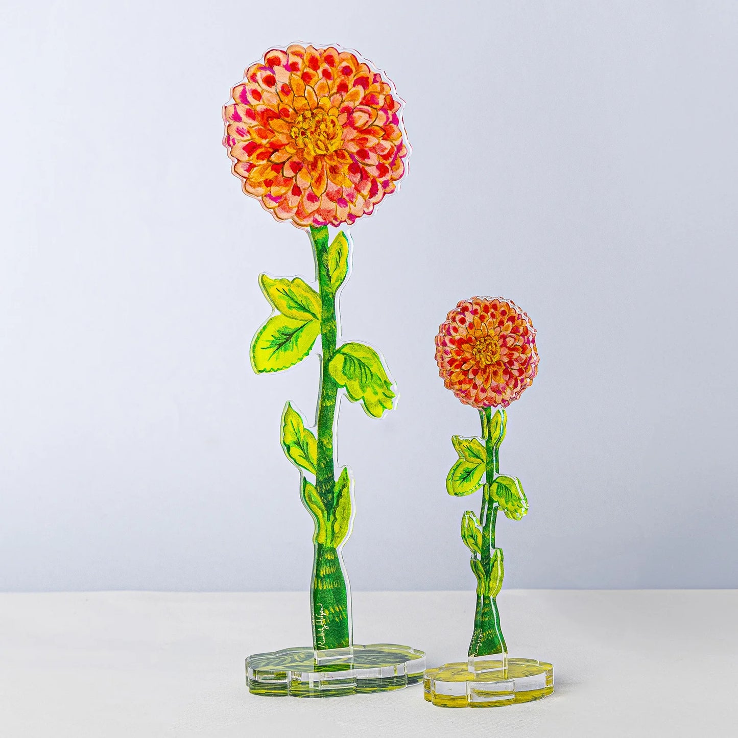 Spotted Dahlia Acrylic Single Flower