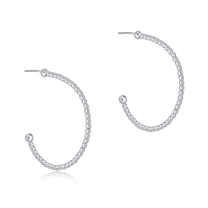 enewton beaded classic 1.25" post hoop - 2mm SS