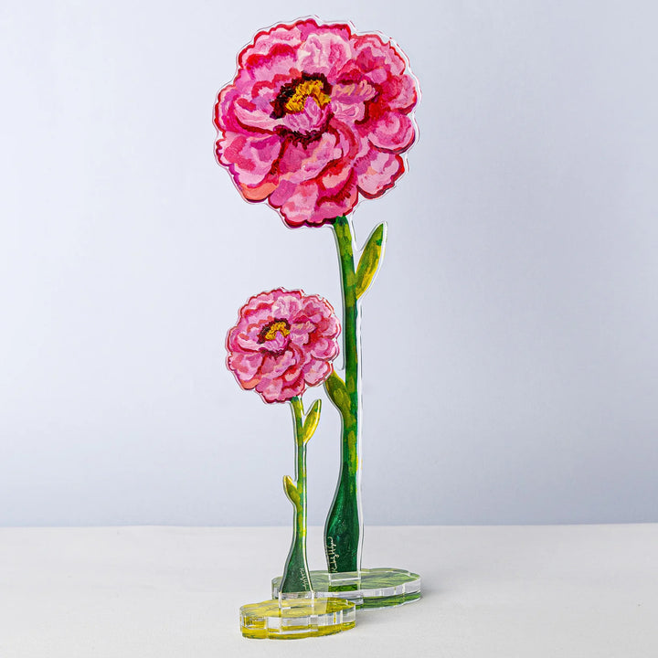 Magenta Peony Acrylic Single Flower