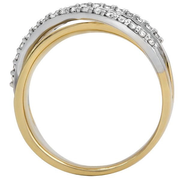 Double Diamond Band, 3/8 Carat Weight