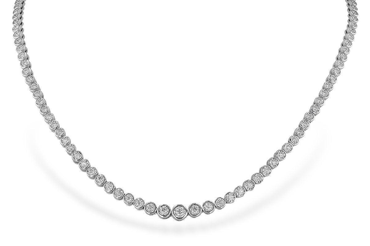 AK 14K WG Diamond Tennis Necklace