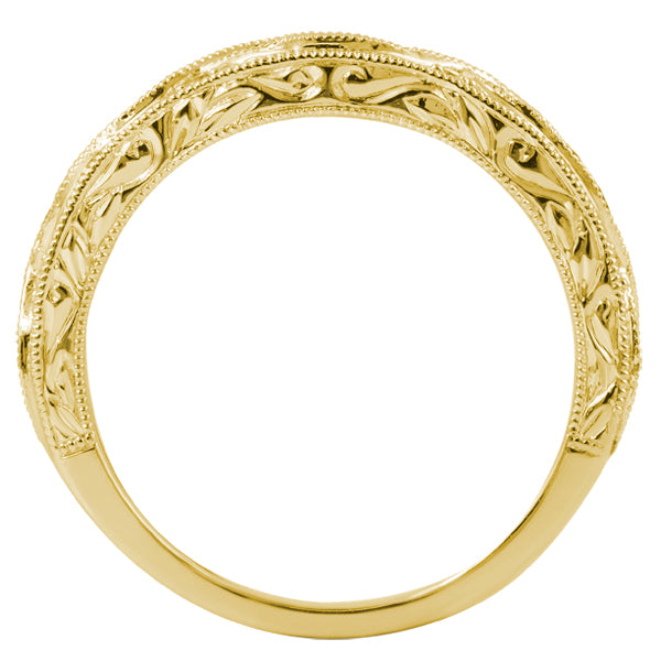 14KY Diamond and Emerald Band .04TW