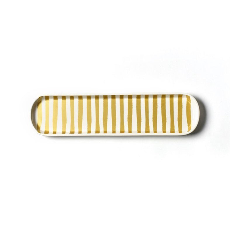 Coton Colors Gold Stripe Oval Tray