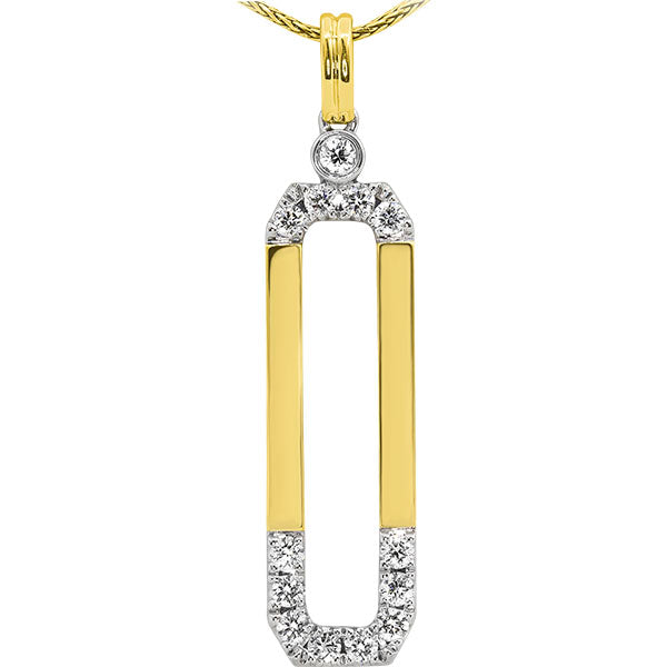 Diamond Pendant on Yellow Gold Chain