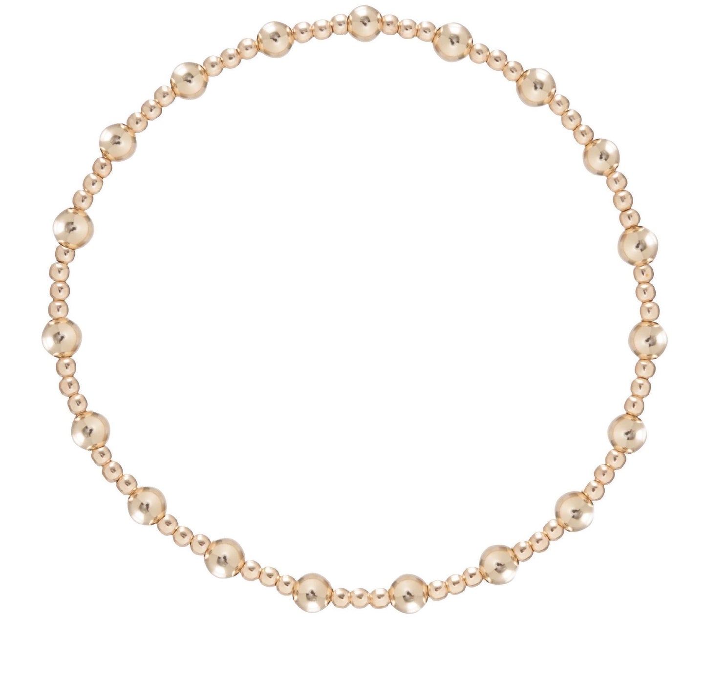 enewton Classic Sincerity Pattern 4mm Bead Bracelet - Gold