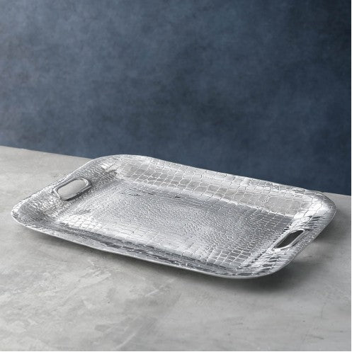 Beatriz Ball CROC Rectangular Medium Tray with Handles, MEDIUM