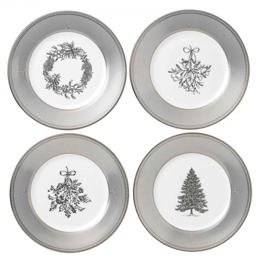 Wedgewood Winter White Set of 4 Dessert Plates