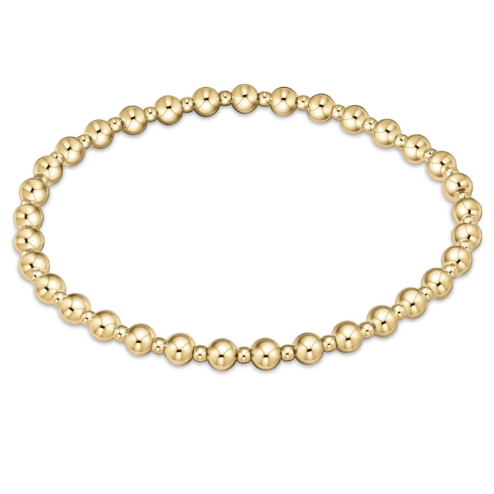 enewton Extends - Classic Grateful Pattern 4mm Gold Bead Bracelet