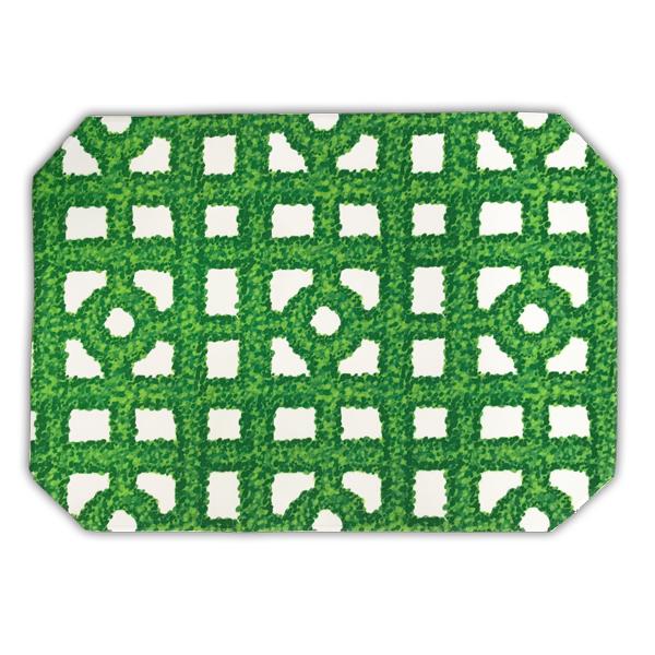 Emily McCarthy Boxwood Trellis Fabric Placemat