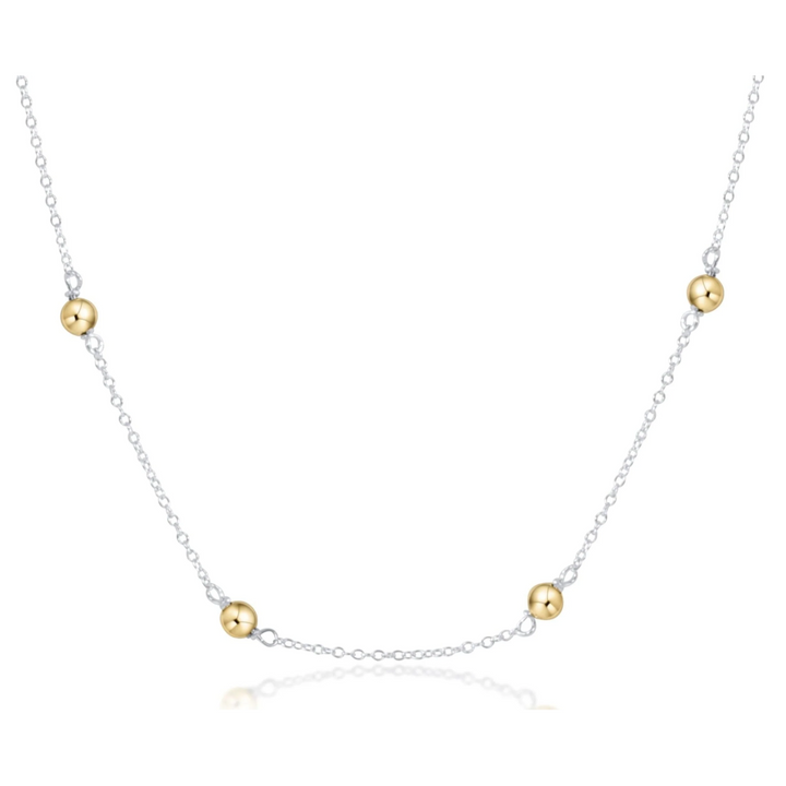 enewton 17" Choker Simplicity Chain Sterling Mixed metal - Classic 4mm Gold