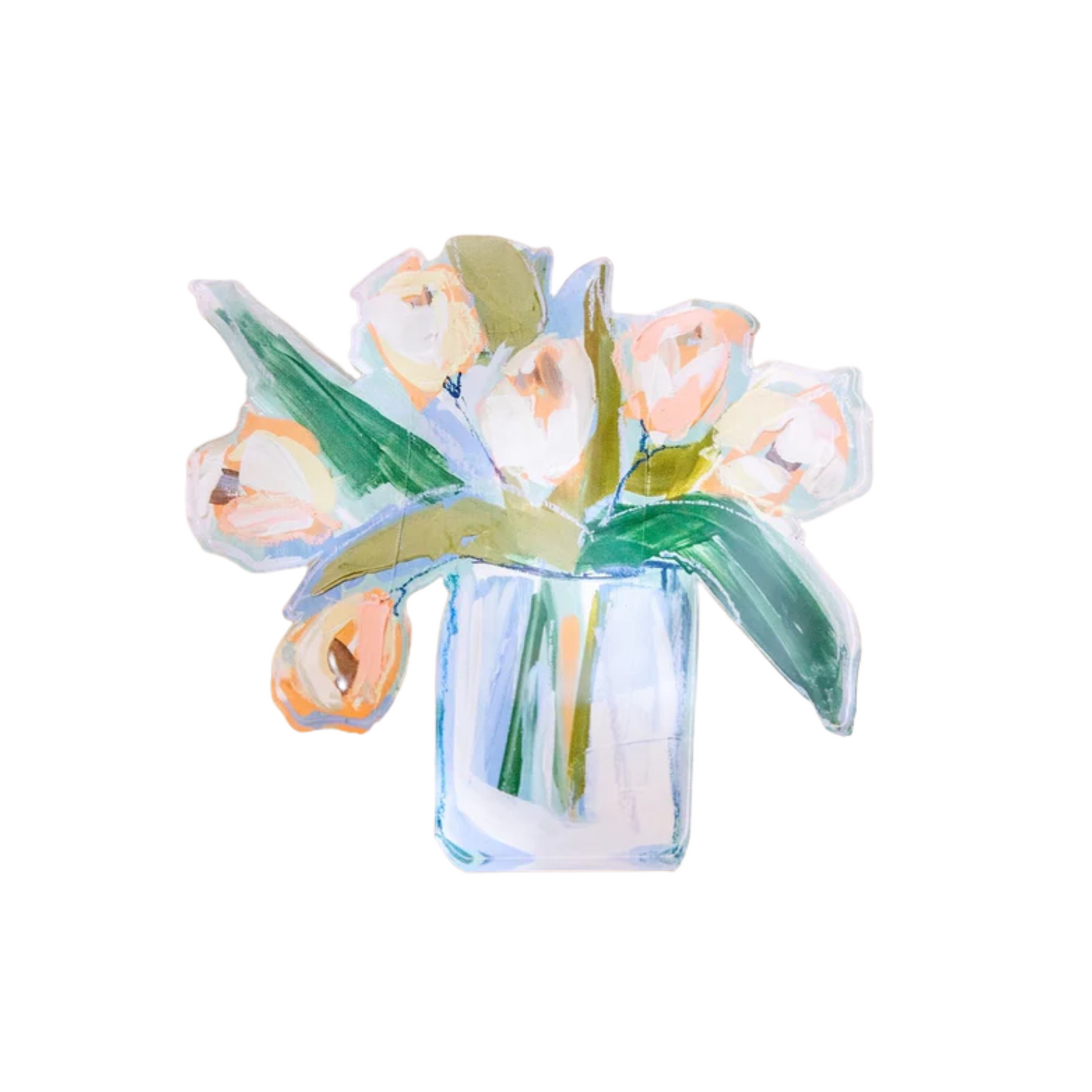 White Tulips Bloom Bitty Block