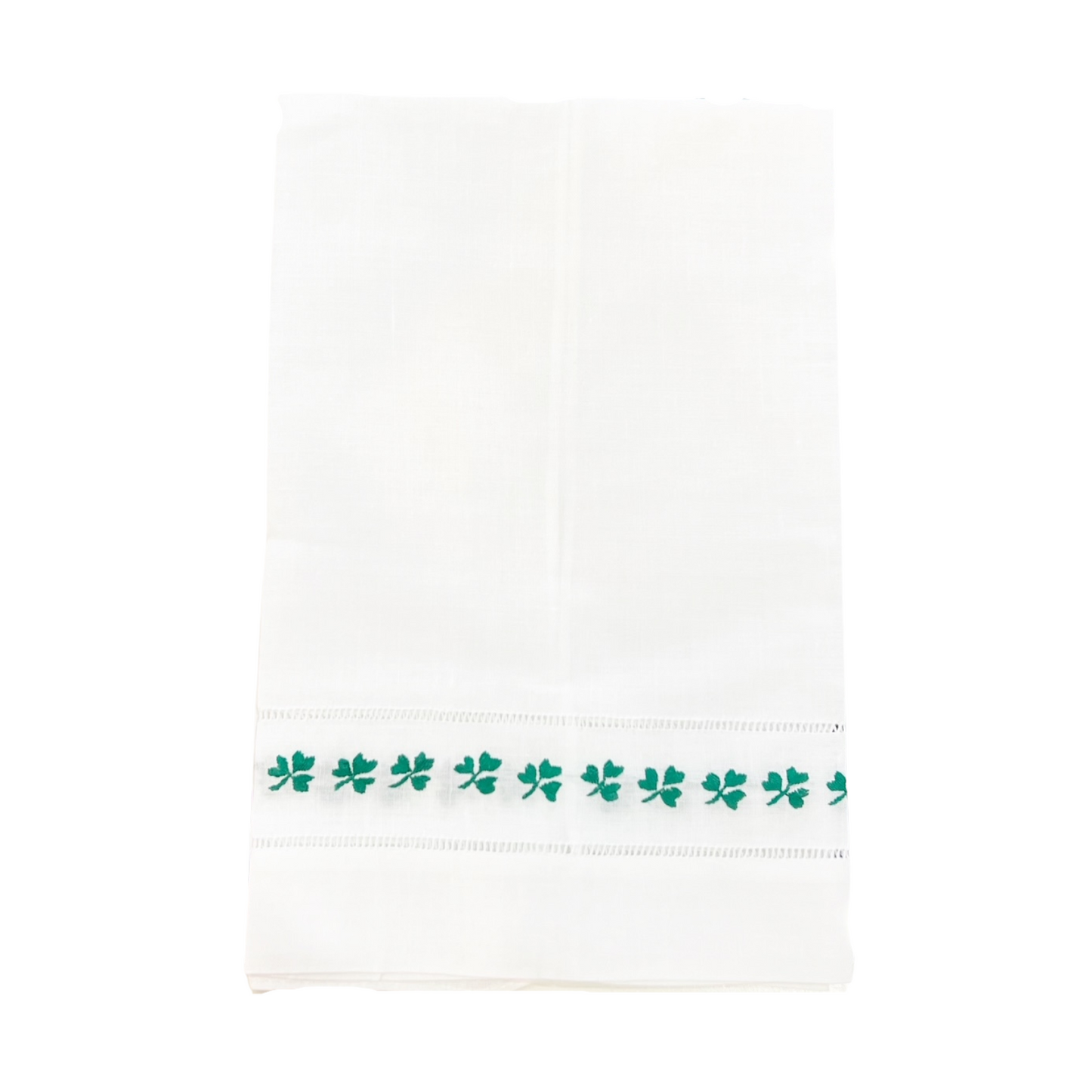 Shamrock Embroidered Tea Towel