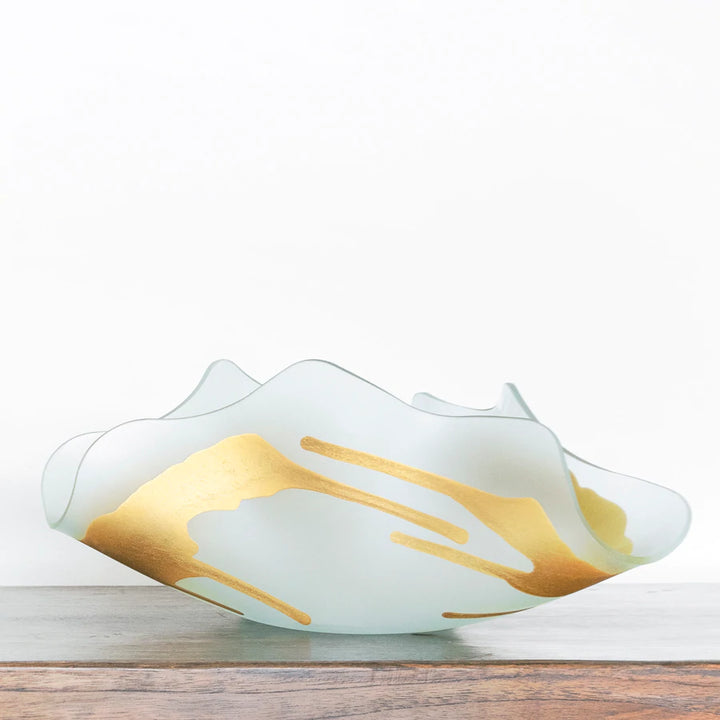 Annieglass Splatter Sculpture, Gold