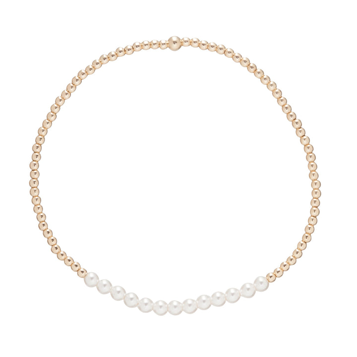 enewton Gold Bliss 2mm Bead Bracelet, Pearl