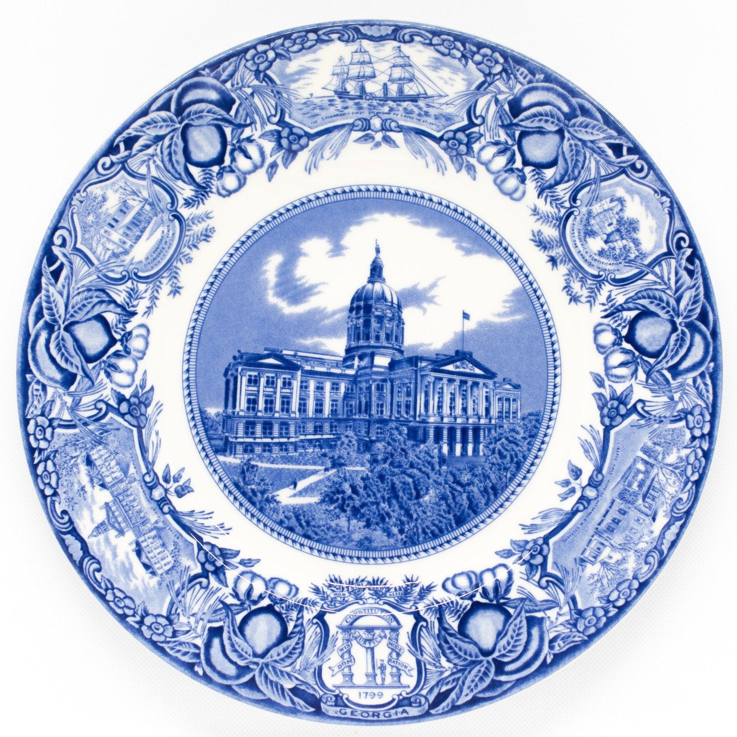 Georgia Plate Blue #10 - Atlanta Capitol