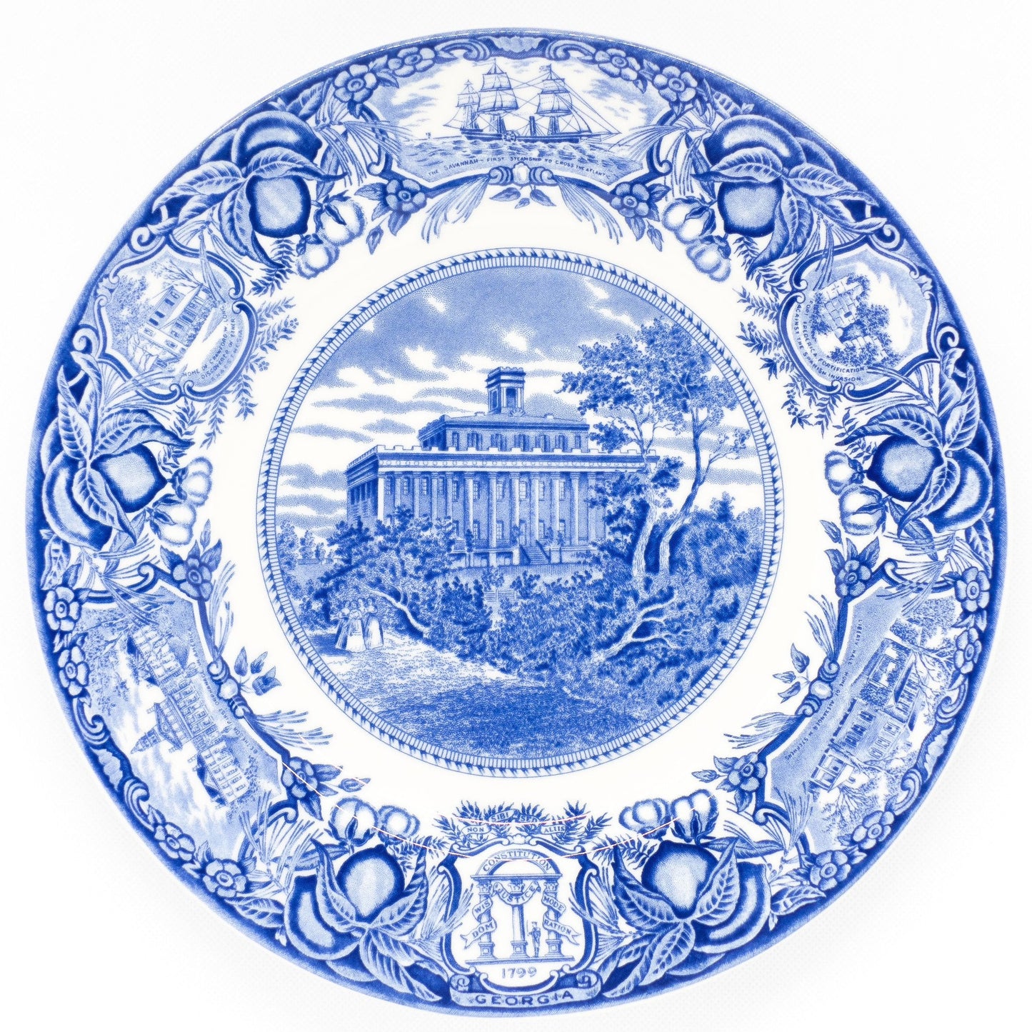 Georgia Plate Blue #4 - Georgia Female College