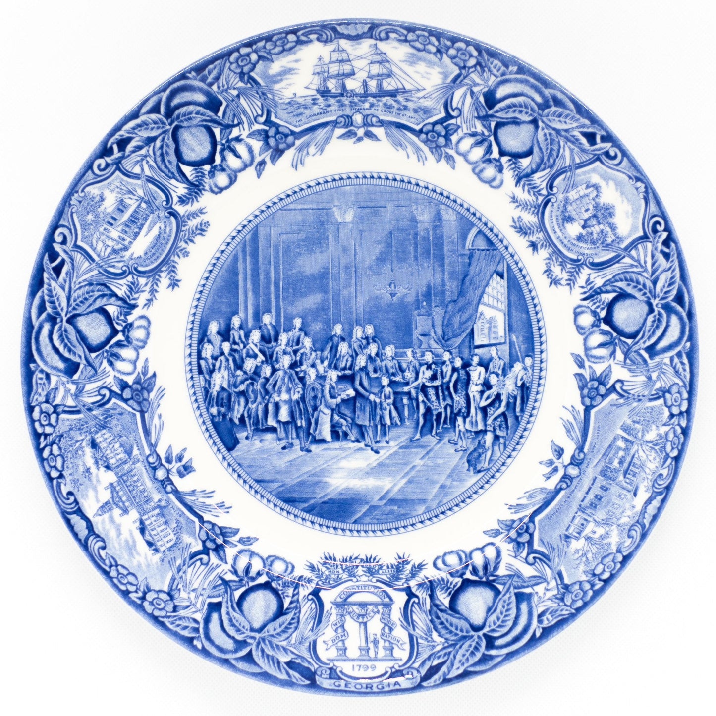 Georgia Plate Blue #2 - Tomochichi & Co.