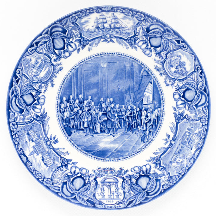 Georgia Plate Blue #2 - Tomochichi & Co.