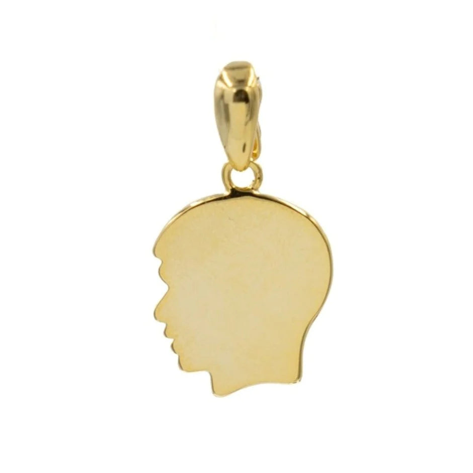 Girl silhouette charm on sale engravable