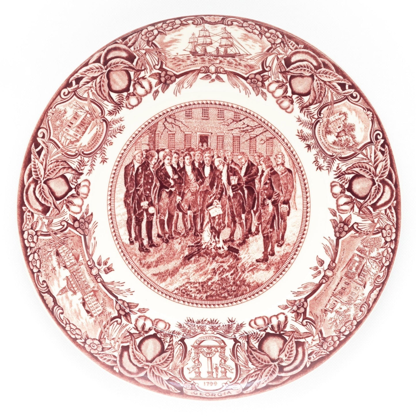 Georgia Plate Pink #8 - Burning of the Yazoo Act