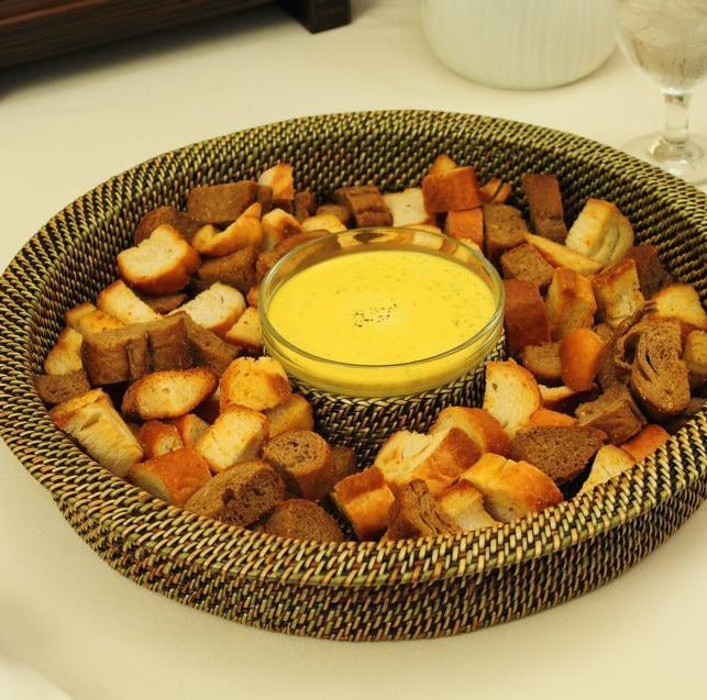 Calaisio Round Chip and Dip Tray with Glass Bowl
