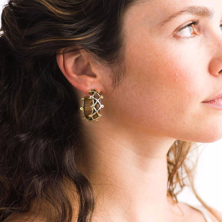Capucine de Wulf Earth Goddess Hoop Earrings, Teak