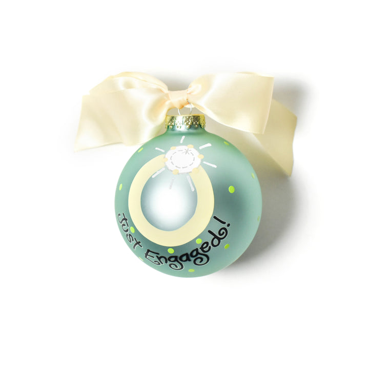 Coton Colors Just Engaged Glass Ornament