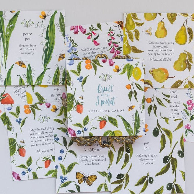 Camilla Moss Scripture Cards, Fruit of the Spirit Series