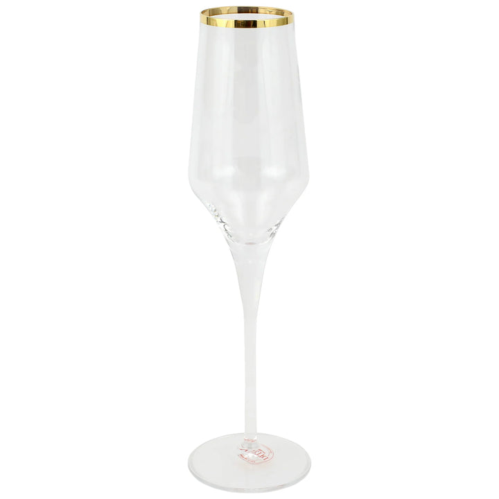 Vietri Contessa Champagne Glass, Gold