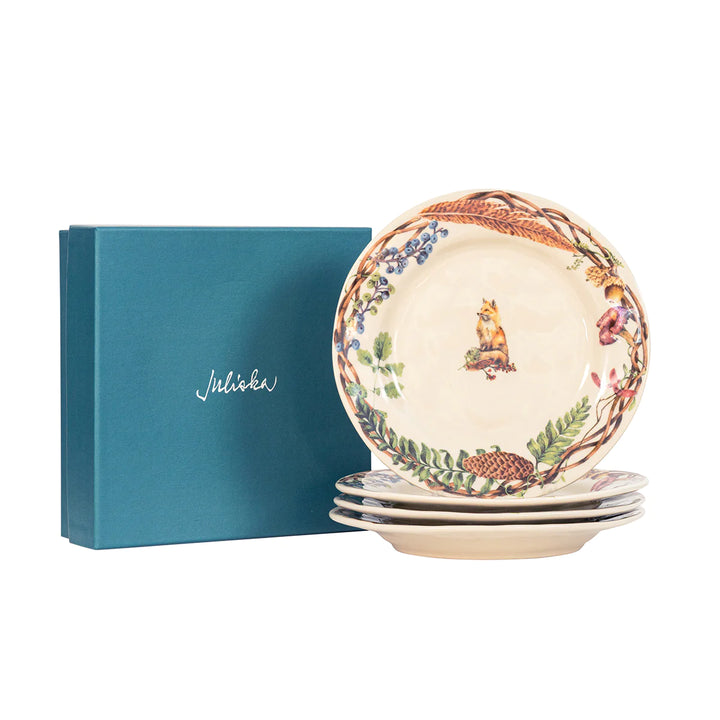 Juliska Forest Walk Dessert/Salad Plate, Assorted Set of 4
