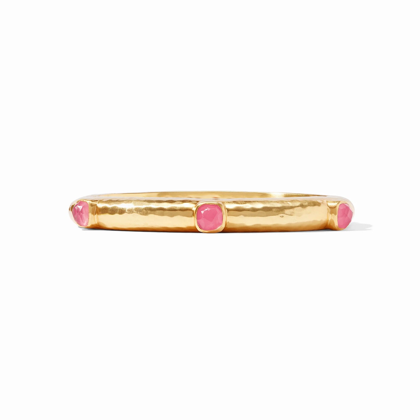 Julie Vos Catalina Hinge Bangle, Iridescent Peony Pink