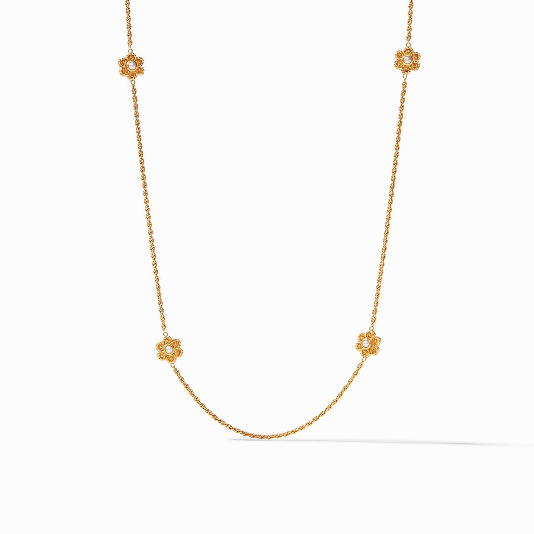 Julie Vos Colette Pearl Station Necklace