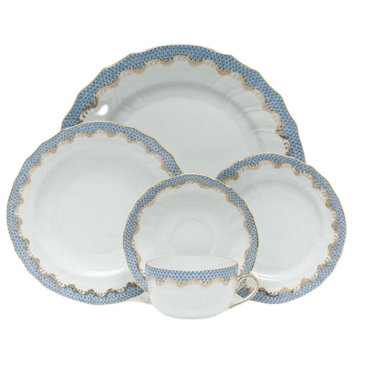 Herend Fish Scale, Light Blue
