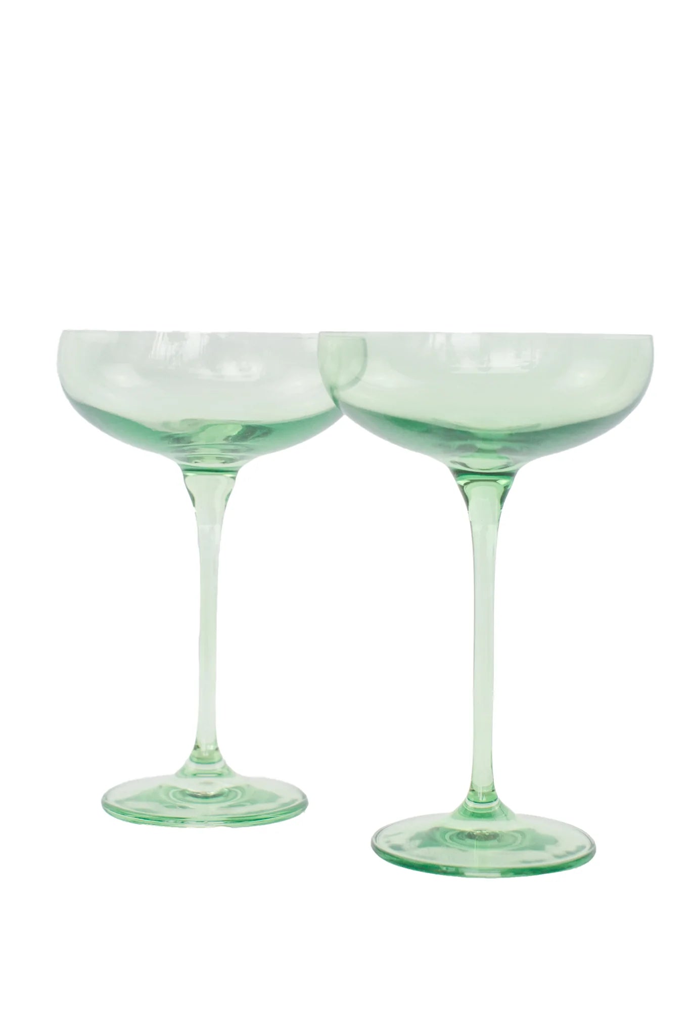 Estelle Colored Glass, Champagne Coupe, Set of 2