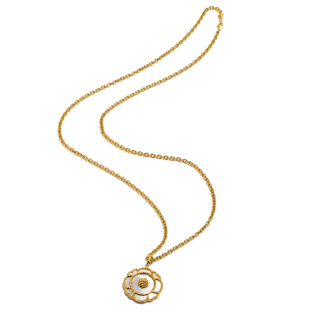 Capucine de Wulf Capucine Grande Solid Pendant Necklace, Gold/Silver