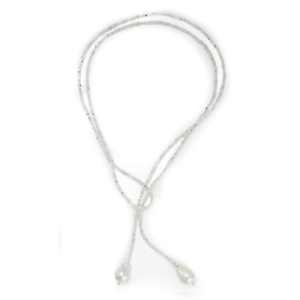 Hazen & Co. ANNE LARIAT, MOONSTONE WITH WHITE PEARL
