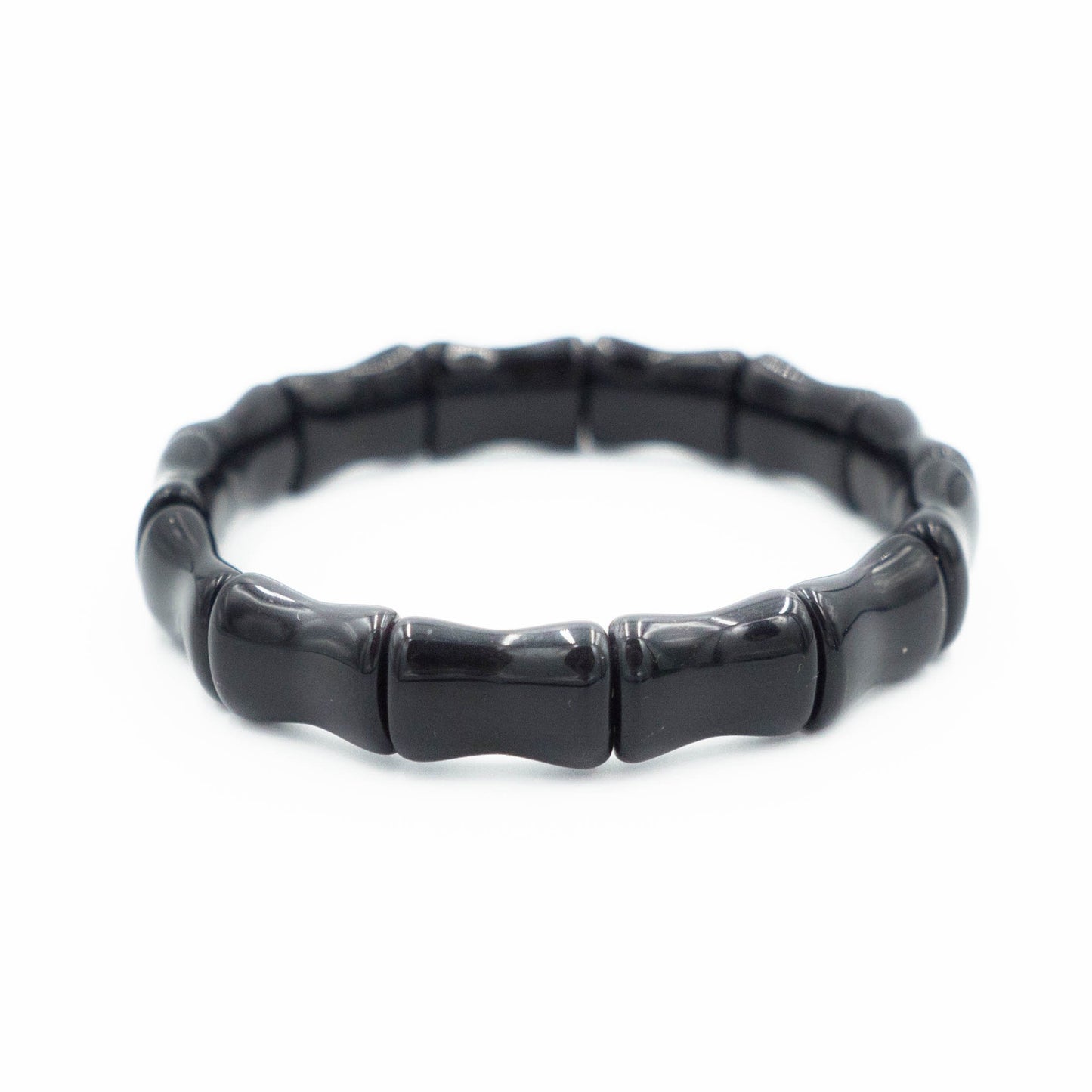 Hazen & Co. Bamboo Bangle, Black Onyx