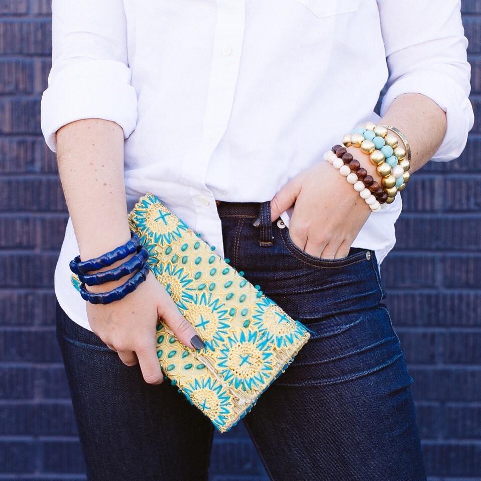 Hazen & Co. Bamboo Bangle, Lapis