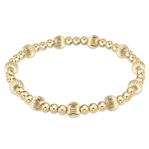 enewton Dignity Sincerity Pattern 6mm Bead Bracelet-Gold