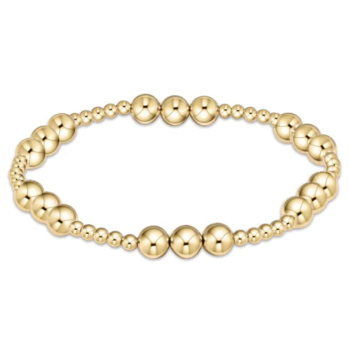 enewton classic joy pattern 6mm bead bracelet, gold
