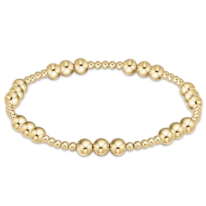 enewton  classic joy pattern 5mm bead bracelet, gold
