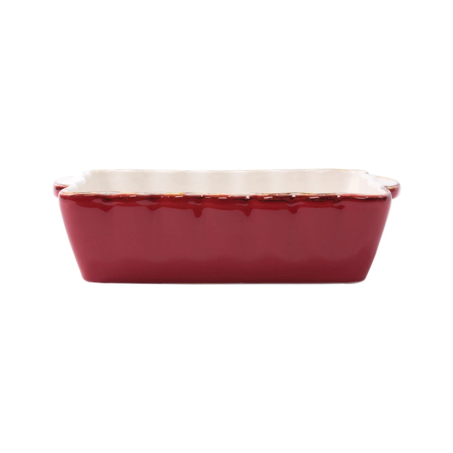 Vietri Italian Baker Small Rectangle, Red