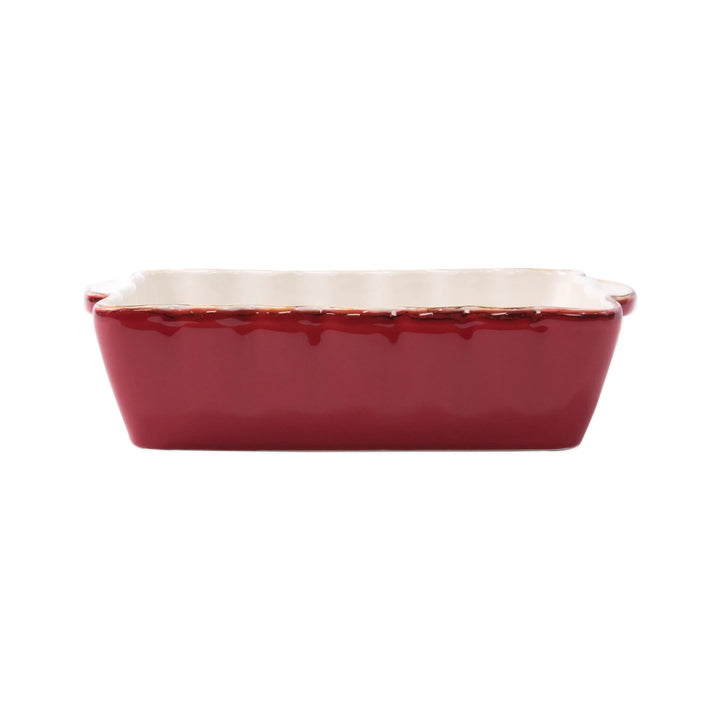 Vietri Italian Baker Small Rectangle, Red